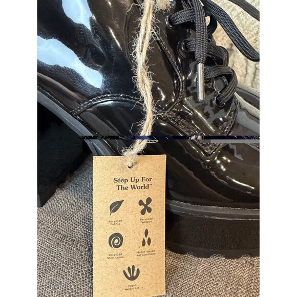 Steve Madden Size 9 Persey Loafer Oxford Shoes Platform Heel Chunky Black - Picture 5 of 13